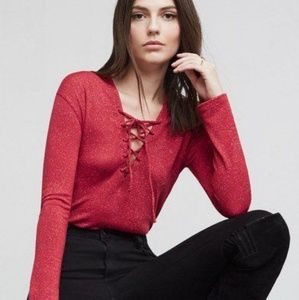 Reformation Dwight top in red